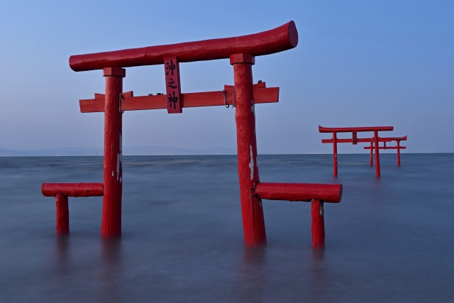 大魚神社の海中鳥居